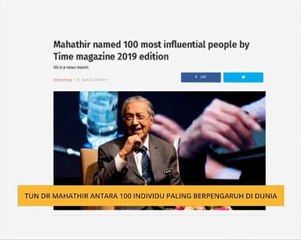 Tun Dr Mahathir antara 100 individu paling berpengaruh di dunia