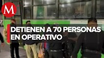 Tras operativo rastrillo, fueron detenidas 70 personas en Edomex