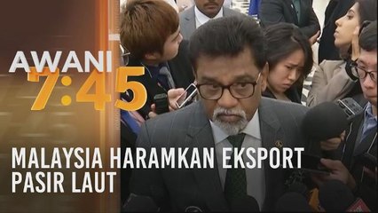 Malaysia haramkan eksport pasir laut