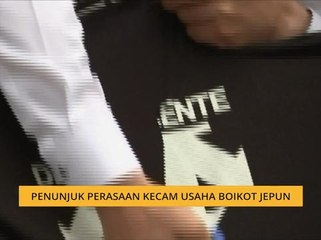 Penunjuk perasaan kecam usaha boikot Jepun