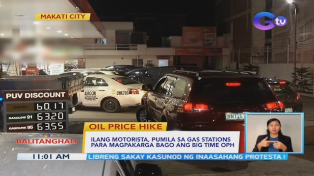 Ilang motorista, pumila sa gas stations para magpakarga bago ang big time OPH | BT