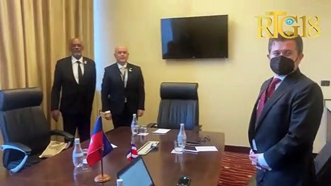 Premye Minis Ariel Henry ak minis Afè Etranjè a Jean Victor Généus rankontre ak plizyè pèsonalite et