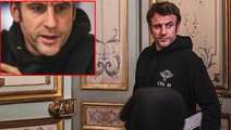 Macron, Zelenski'yi mi taklit ediyor? Elysee Sarayı'nda çekilen fotoğraflar sosyal medyayı salladı