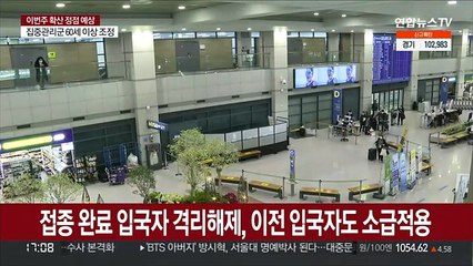 접종 완료 입국자 격리해제, 이전 입국자도 소급적용