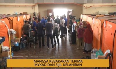 Khabar Dari Sabah: Mangsa kebakaran terima Mykad dan sijil kelahiran