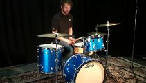 Ludwig 3-Piece Classic Blue Sparkle Maple Drum Set and a 5x14 Natural Maple Wood Snare Drum [Memphis Drum Shop]