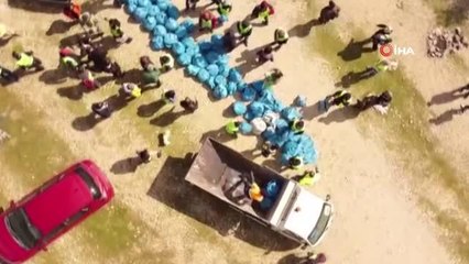 Son dakika! Jandarma ve vatandaşlar doğa temizliği yaptı