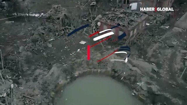 Yaşanan çatışmaların Suma'da yarattığı yıkım havadan görüntülendi