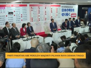 Parti gabungan kerajaan Jepun peroleh majoriti Pilihan Raya Dewan Tinggi