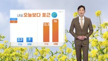 [날씨] 내일 오늘보다 더 포근...10도 안팎 큰 일교차 '주의' / YTN