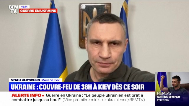 Le maire de Kiev annonce un couvre-feu de 36 heures dès 20h ce mardi