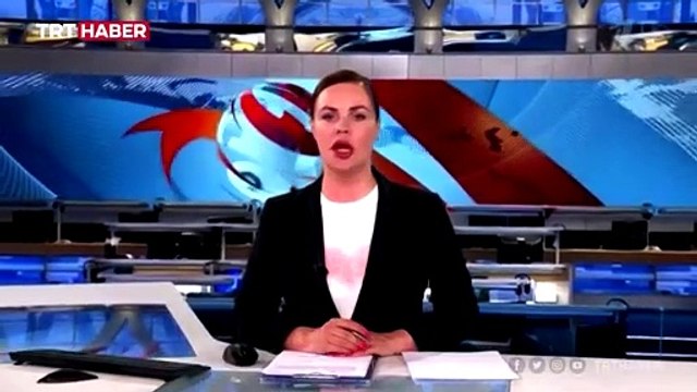 Rusya'da canlı yayında savaşa hayır protestosu