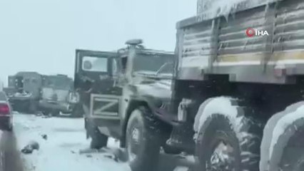 Harkov yakınlarında Rus ordusuna ait araçlar imha edildi