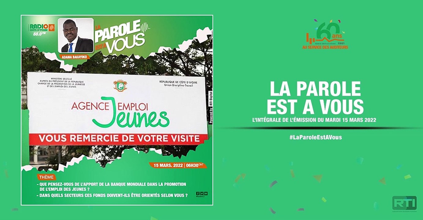 La parole est à vous du 15 mars par Adama Bakayoko [ Radio Côte d'Ivoire ]