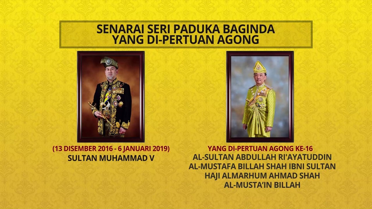 #AgongKita: Senarai Seri Paduka Baginda Yang Di-Pertuan Agong