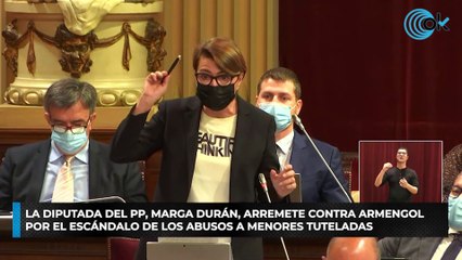 La diputada del PP, Marga Durán, arremete contra Armengol por el escándalo de los abusos a menores tuteladas