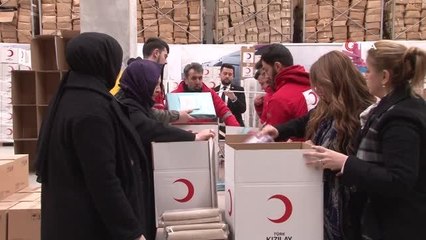 İdlib'deki çocukları ısıtmak için 3 tır yardım malzemesi Tuzla'dan yola çıktı