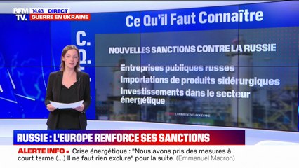 Guerre en Ukraine:  l'Europe renforce ses sanctions contre la Russie