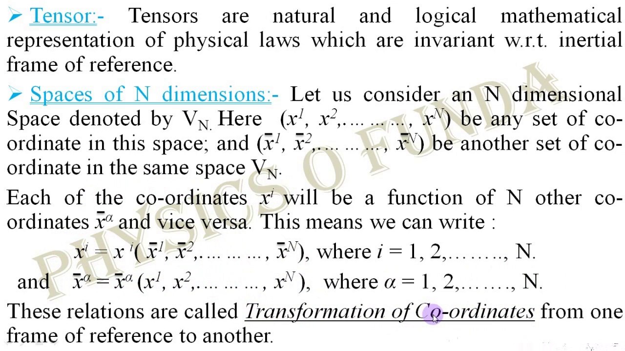 Tensor Analysis (Lecture- 1) ।।  Introduction to Tensors