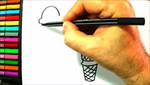 Drawing and Coloring Ice Cream - How to Draw Ice Cream - Video for Children