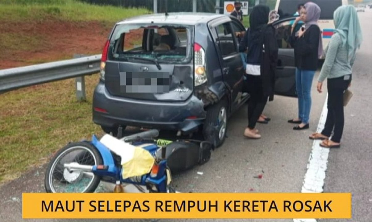Maut selepas rempuh kereta rosak