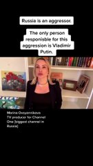 Marina Ovsyannikova, the woman who ran onto a live state TV news broadcast