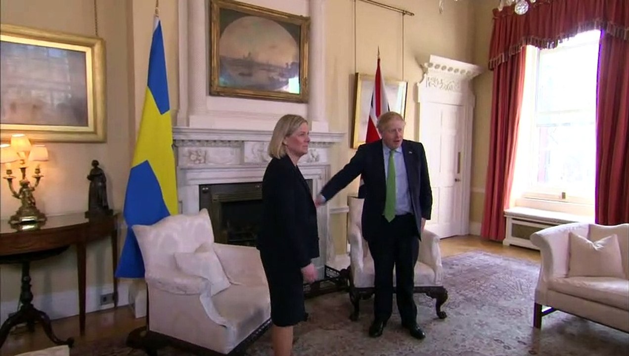 Boris Johnson holds talks with Swedish PM at Downing Street