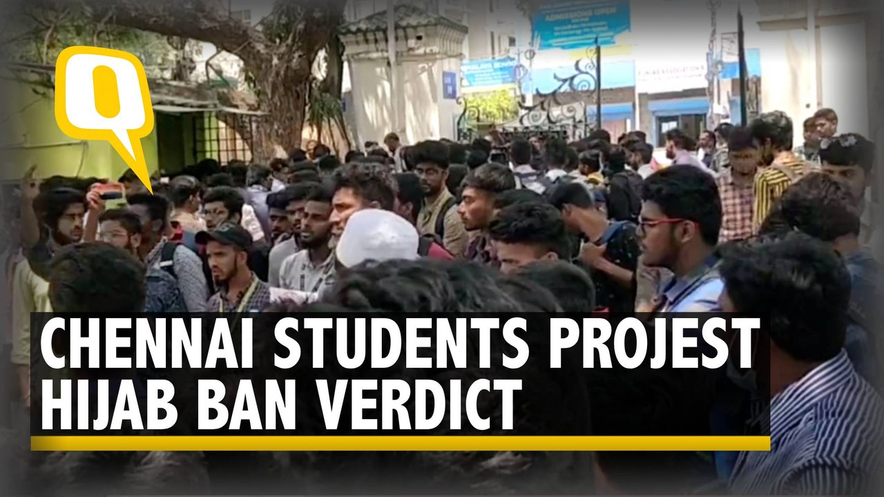Hijab Row | 'We Support Hijab': Chennai Students Protest Hijab Ban Judgment