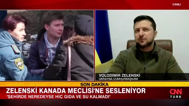 Ukrayna Devlet Başkanı Volodomir Zelenski, Kanada Meclisi'ne seslendi