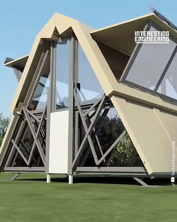 This foldable house can be set up just about anywhere