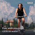 The World's First water hydrofoil bike. Ever wished to cycle on water