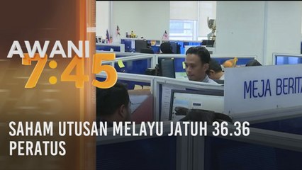Saham Utusan Melayu jatuh 36.36 peratus