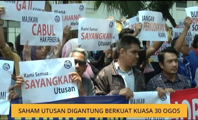 Saham Utusan digantung berkuat kuasa 30 Ogos