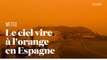 Les images du ciel espagnol coloré par le sable du Sahara
