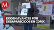 Familiares de personas desaparecidas realizan una protesta en CDMX