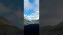 Dashcam Captures Four American Fighter Jets Flying Over Road