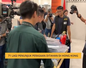 71 lagi penunjuk perasaan ditahan di Hong Kong