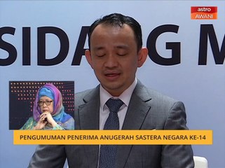 Ini reaksi spontan penerima Anugerah Sastera Negara