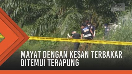 Mayat dengan kesan terbakar ditemui terapung