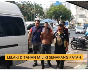 Lelaki ditahan miliki senapang patah
