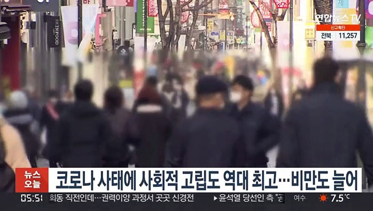 코로나 사태에 사회적 고립도 역대 최고…비만도 늘어
