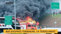 Bas ekspres terbakar, 14 terselamat