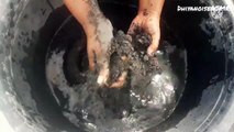 Super Gritty Charcoal Sand Cement Water Crumble Cr: DhiyaNoise ASMR❤