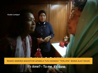 Reaksi Marina Mahathir apabila Tun Hasmah "terlupa" bawa alat solek
