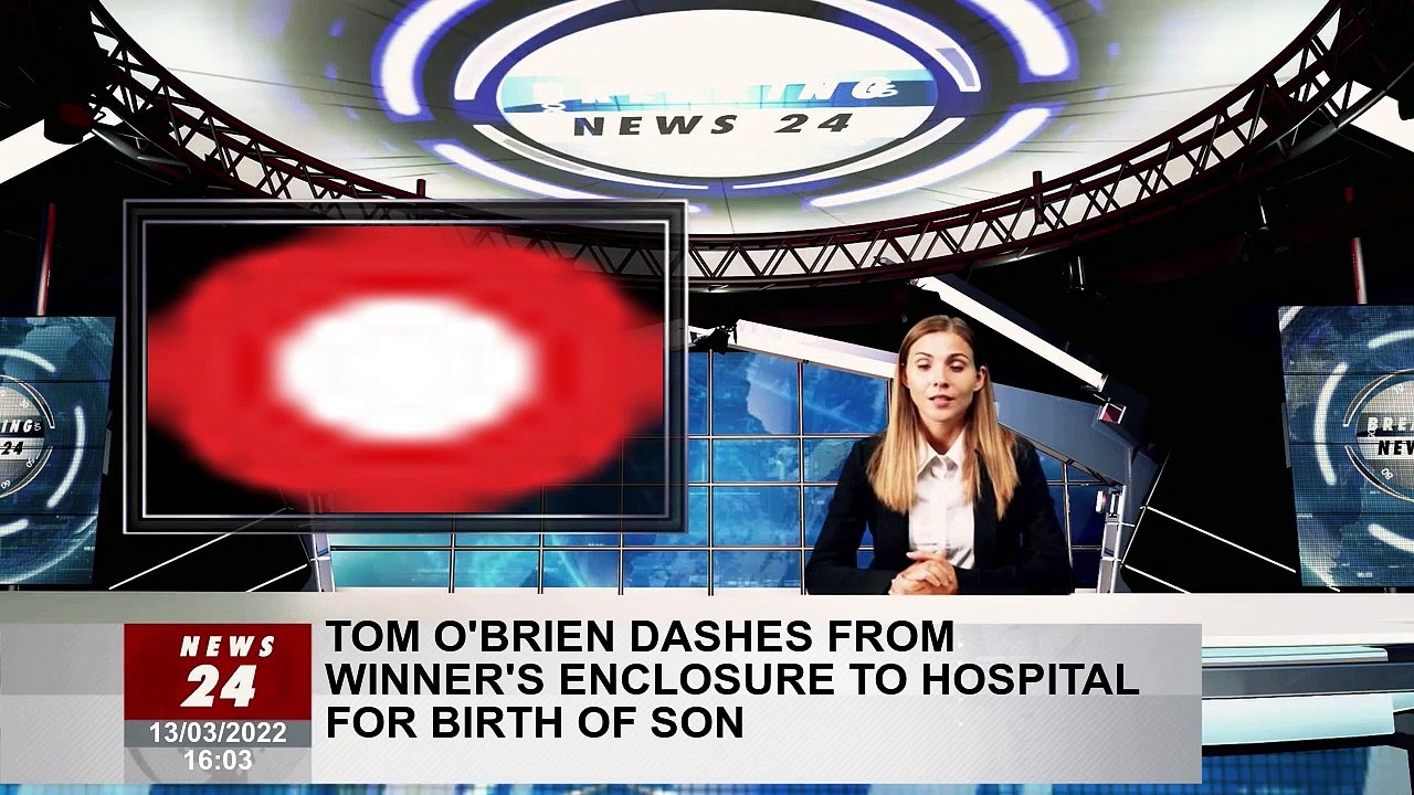 Tom O'Brien dashes from winner's enclosure to hospital for birth of son