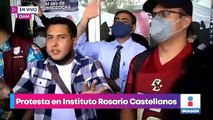 Alumnos del Instituto Rosario Castellanos protestan; piden que se regularicen las clases