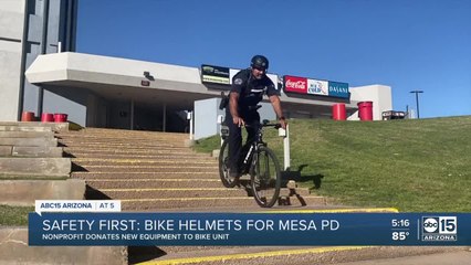 Local nonprofit donates bike helmets to Mesa police
