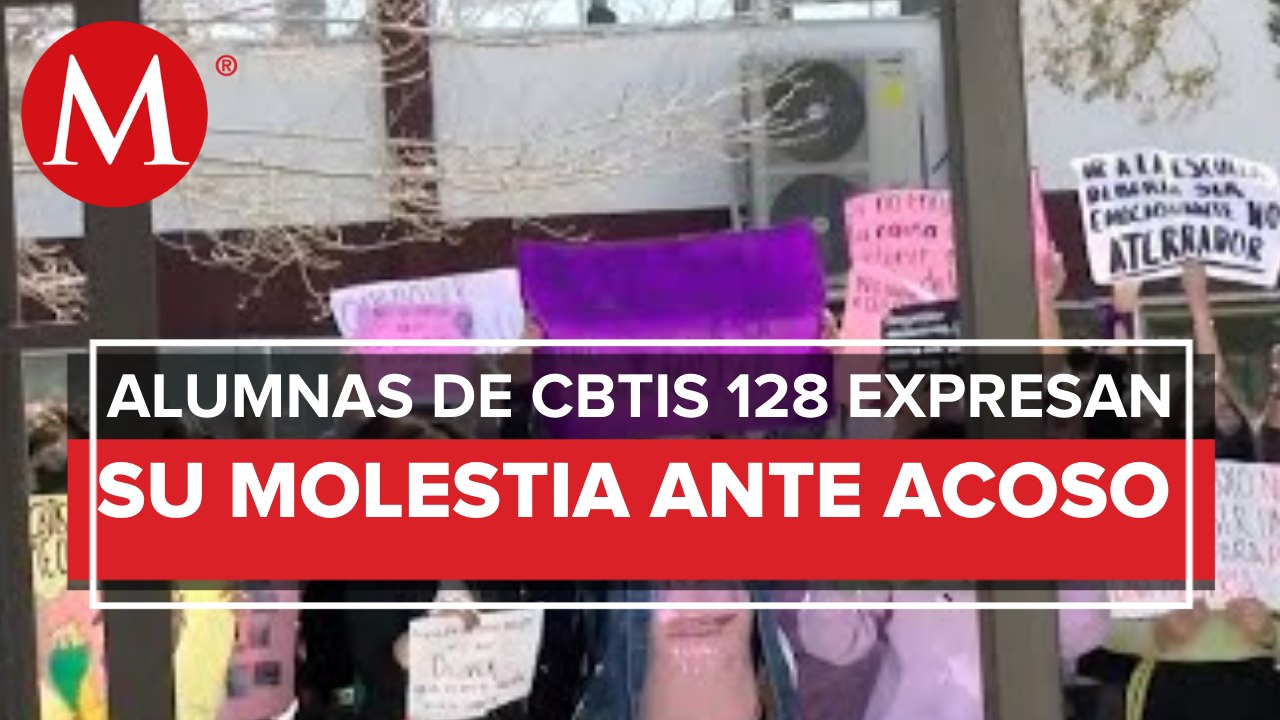 Alumnas de CBTIS 128 protestan por actos de acoso en la institución