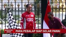 Detik-detik Presiden Jokowi Kibarkan Bendera Start, Tanda Dimulainya Parade Pebalap MotoGP!