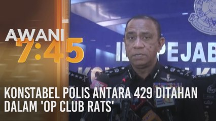 Konstabel polis antara 429 ditahan dalam 'Op Club Rats'